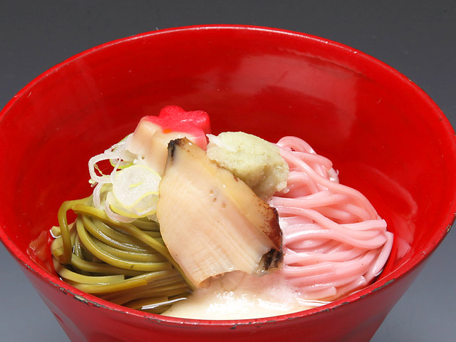 麺物 桜麺二種、味蚫入り