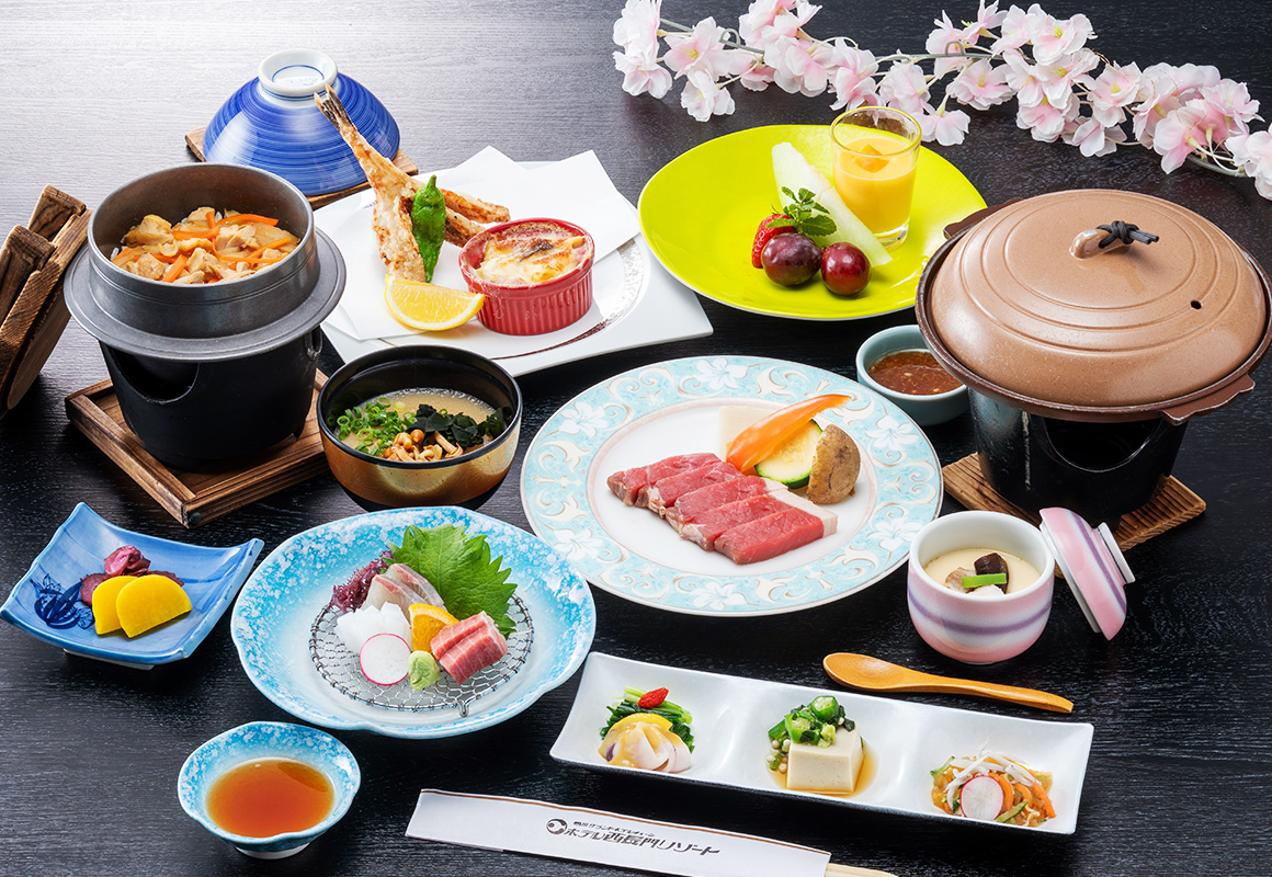 団体昼食プラン「海士ヶ瀬（あまがせ）ランチ」のイメージ写真です。