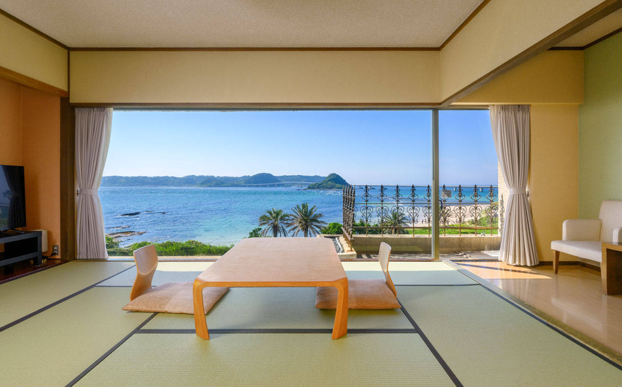 角島大橋側　和室の客室内イメージ写真です。